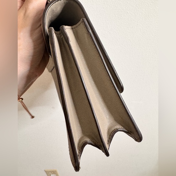 Tory Burch Taupe Leather Shoulder Bag - Picture 7 of 9